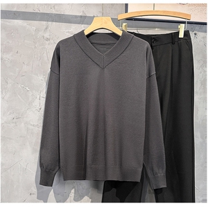 1506-1/GM030/P50宽松V领毛衣男潮秋冬季针织衫韩系,男装针织衫/毛衣,星座1506A