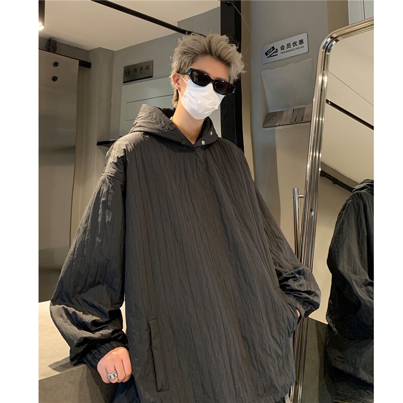 2024秋装新品肌理感连帽卫衣情侣休闲宽松上衣外套男女H983P68,男装卫衣,电商A341