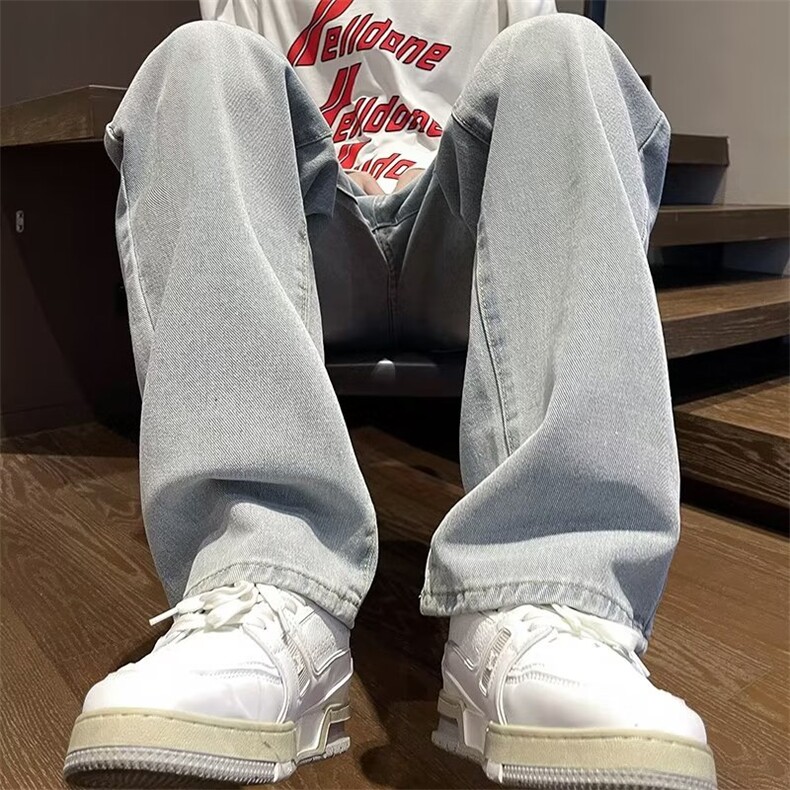 青春流行ins男直筒水洗牛仔裤BN8010P46,男装牛仔裤,星座1116-2