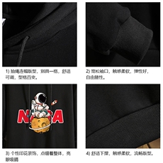 纯棉连帽卫衣男大码运动帽衫宽松薄砖墙WY2289-P35，男装卫衣，电商A040A