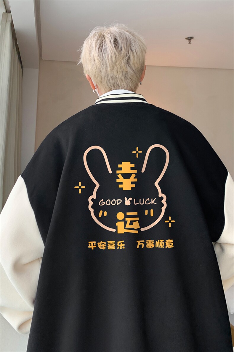 摇粒绒棒球服男大码开衫卫衣男夹克BF86297-P65,男装夹克,电商A040