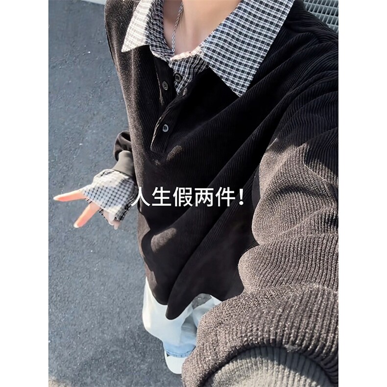 港湾潮搭高街复古上衣舒适感潮流艺术设计感卫衣HY713TP48,男装卫衣,电商A102B