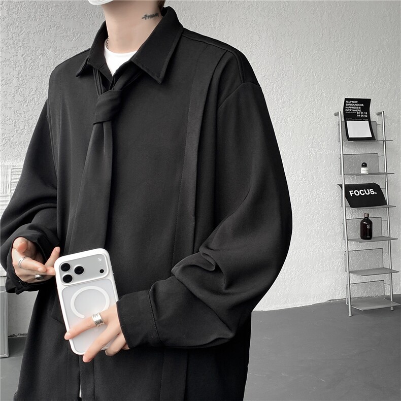 男士春秋免烫新中式男装套头衬衣男士短袖POLO衬衫男款休闲上衣，男装T恤，电商B319