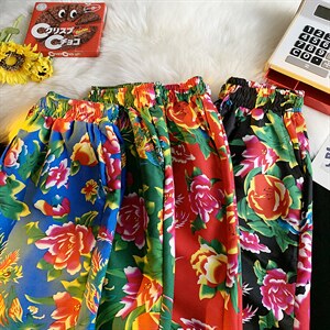 DK2009中性风风男女情侣团队服休闲短裤大花裤沙滩裤东北花，男装牛仔裤，星座115A-1