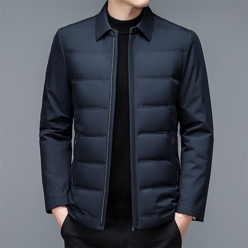 CXY209钱塘2020-2冬季新款商务休闲翻领中年男士厚款羽绒服P170，男装羽绒服，钱塘207-2