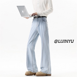 纯色垂顺弹力舒适百搭牛仔裤坠感美式质感M-5XL K995特批30图片