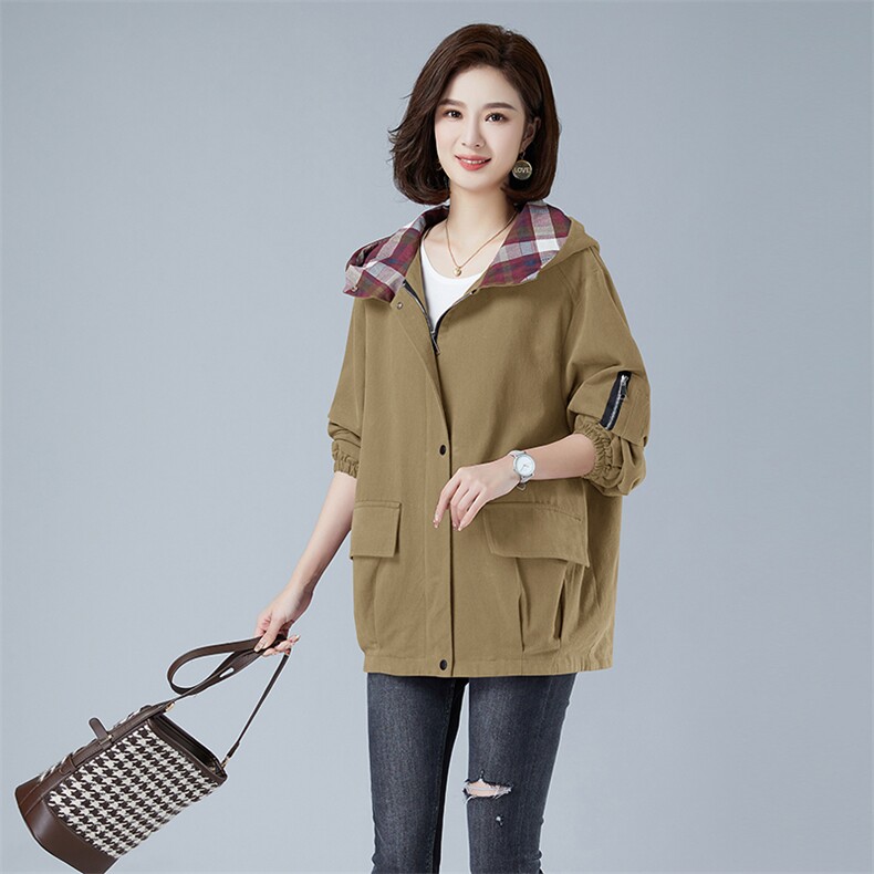 加绒加厚派克服女冬季2025新款宽松休闲连帽棉衣中年妈妈棉袄外套,女装棉衣/棉服,秋牧寒烟
