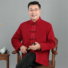 春季新款中青年唐装男长袖老年夹克外套爸爸装外套YDJ886-P145，男装夹克，星座1105-3