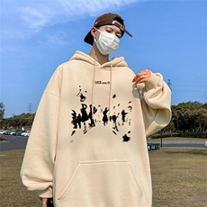 抖音得物供货可提供视频春装重磅美式宽松连帽卫衣DL2452，男装卫衣，电商A486-1