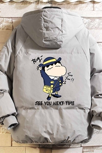 控128加绒面包服男大码羊羔毛衣男MY16240-P100图片