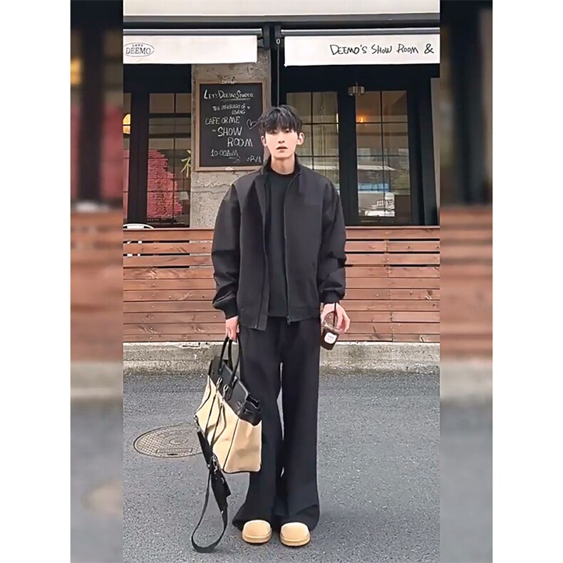 26春装新款美拉德立领飞行夹克boxy廓形休闲百搭外套上衣JK6500,男装夹克,电商A486-1
