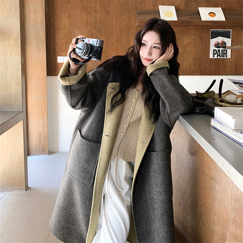 冬季新款毛呢外套905,女装羊绒大衣,2D012