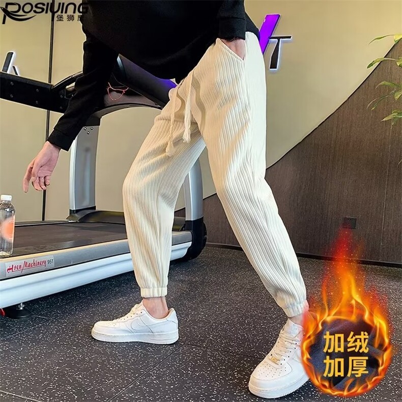 秋季男士运动裤宽松直筒潮牌束脚百搭卫裤男韩版潮流帅气休闲裤子图片