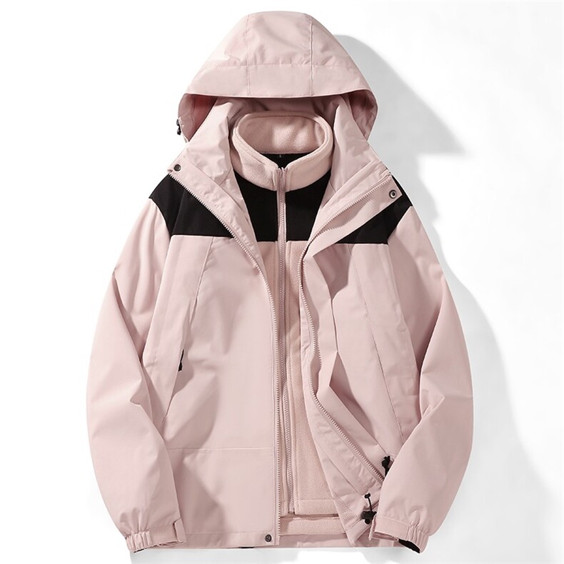 三合一情侣冲锋衣男女户外进藏登山服山系旅游可脱卸内胆防风外套,男装夹克,星座1013