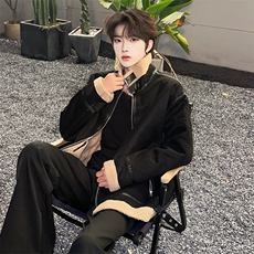 羊羔毛立领棉衣外套男冬季机车棉服加厚保暖麂皮绒1525-P98，男装棉衣，星座910-5
