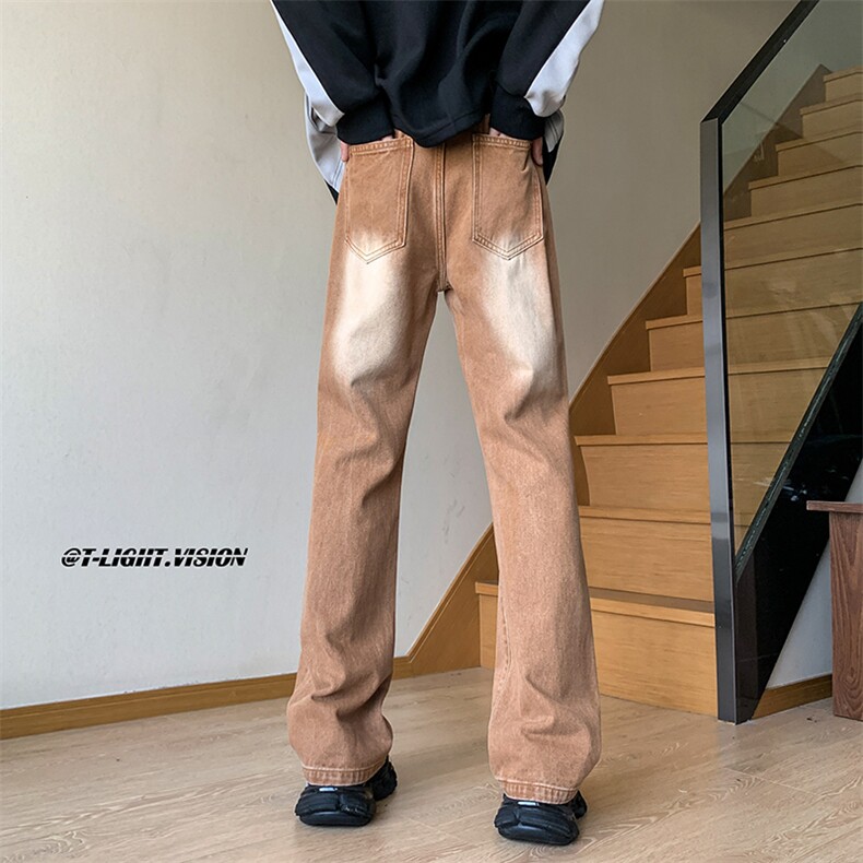 B221 美式ins高街小众百搭纯色微喇牛仔裤 LK22087-P55 控78图片