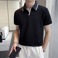polo衫短袖男夏装男款t恤2023纯色男士商务上衣男装时尚短袖T恤，男装T恤，电商B212（原钱塘6029）