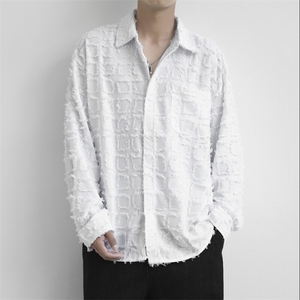 春季衬衫男工艺花纹衬衫男长袖衬衫CS2081-P58,老师秋冬穿搭男图片