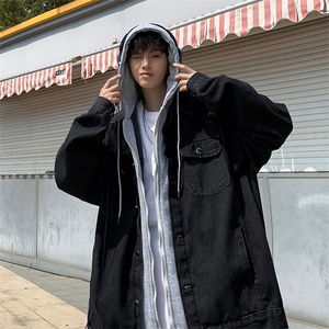 A741-P70 复古水洗工装牛仔外套男士高街vibe风百搭翻领夹克上衣图片