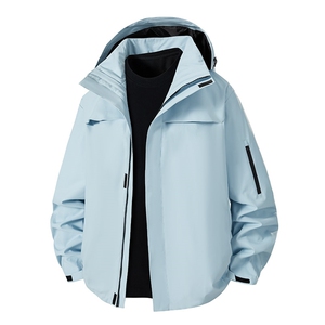 新款男女高品质户外登山服青少年学生冲锋衣夹克外套HS6606