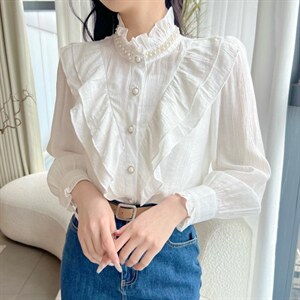 【现货】珍珠衬衫图片