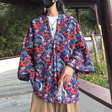 24夏季大码新中式防晒服薄外套男女开衫道袍披风汉服潮F20/P40，男装防晒衣，电商A221A
