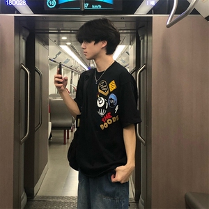 万针全刺绣工艺 得物抖音高品质260克纯棉双纱美式高街短袖T恤P33图片