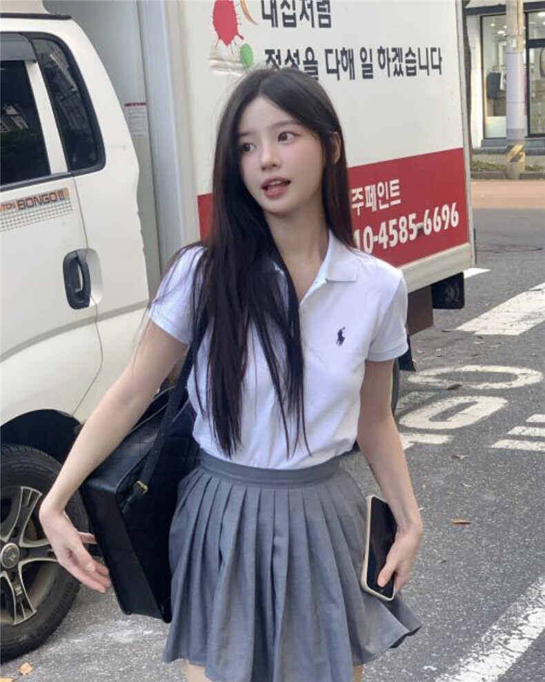 韩版polo领短袖针织上衣女2025夏季新款休闲百搭针织衫女,针织衫/毛衣,沐策羊绒