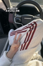 男士春秋运动风宽松垂感条纹休闲裤潮流设计感卫裤特P48，男装休闲裤，电商B319