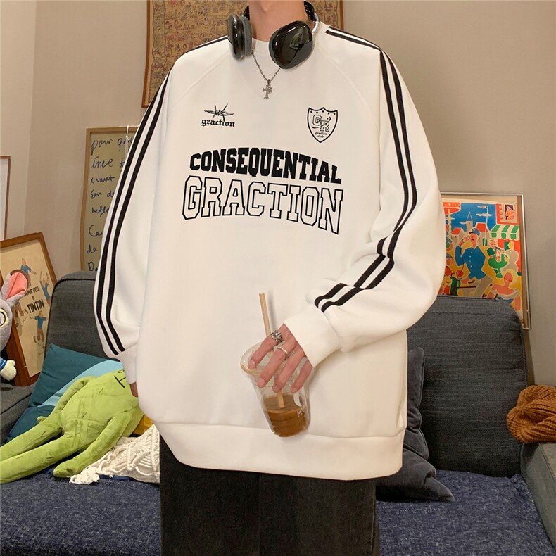 港风民宿秋款320G珠地情侣卫衣A247-B903P45控68，男装卫衣，电商A247