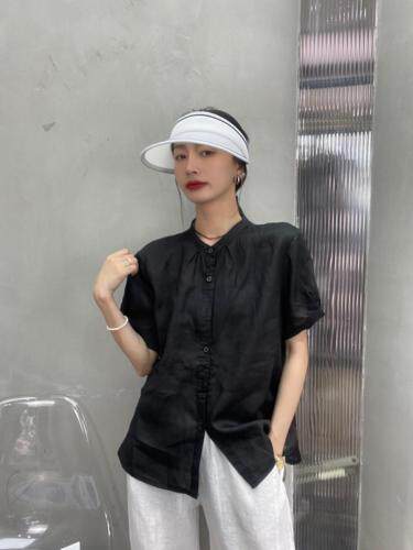 直纹苎麻面料，夏天就是行走的空调，舒服，女装，独上素帛