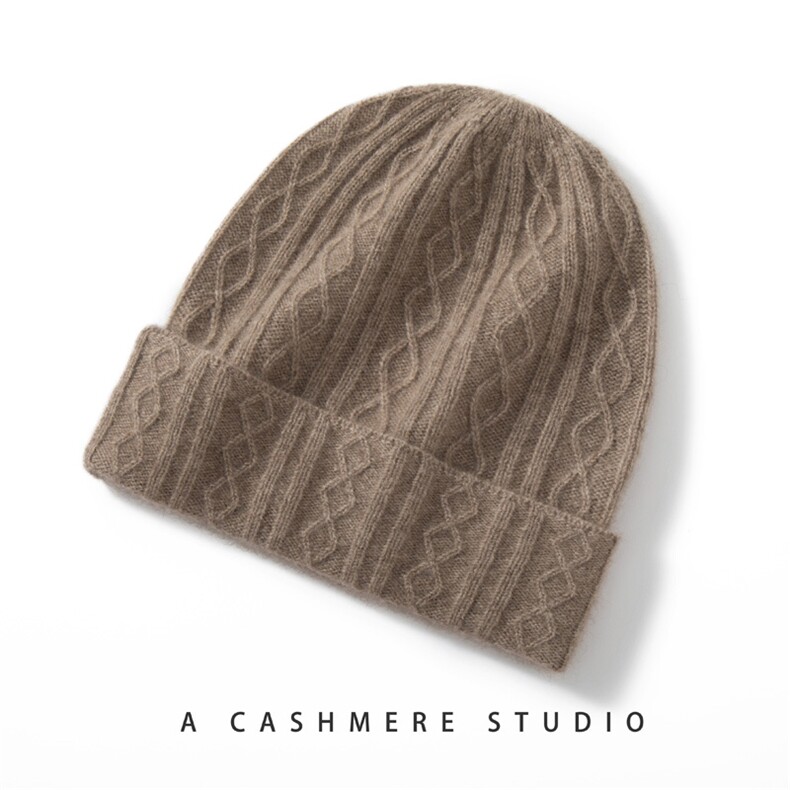 2025年时尚百搭通勤简约休闲厚款柔软羊绒帽，帽子，晨晟羊绒