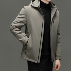 DF31801钱塘2020-2商务简约冬季厚款连帽中年男士羽绒服P225，男装羽绒服，钱塘207-2