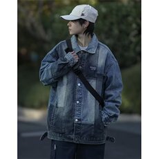 N1213-P50春季新款牛仔外套男女ins潮牌日系，男装工装外套，电商B323A