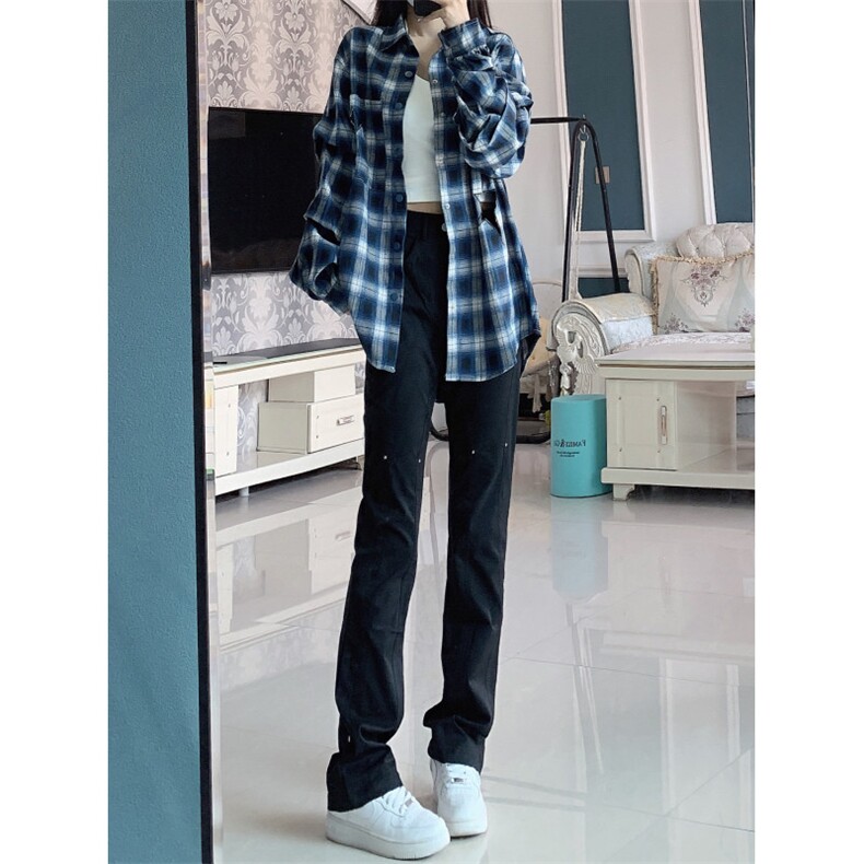 春夏季新款美式高街机能铆钉解构休闲裤BK2304-P60控78图片