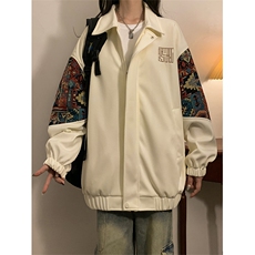 春秋季绣花外套男女同款新款美式夹克XZ102B-1-JK2522P75，男装夹克，星座102B-1