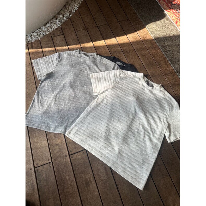 原版现货5000夏季静奢肌理混纺提花短袖T恤男女310A-4-tk3-特批16,男装T恤,星座310A-4