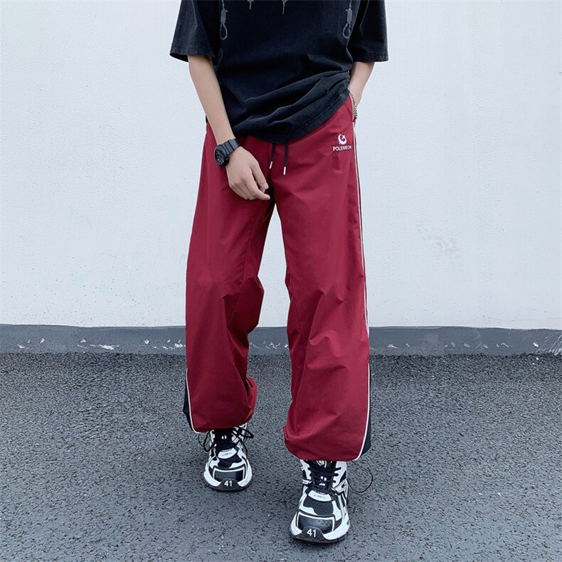 休闲裤男韩版潮流高街帅气拼色2024夏季新款ins束脚裤K4106-P40,男装休闲裤,星座412-3
