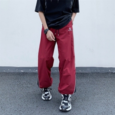 休闲裤男韩版潮流高街帅气拼色2024夏季新款ins束脚裤K4106-P40，男装休闲裤，星座412-3
