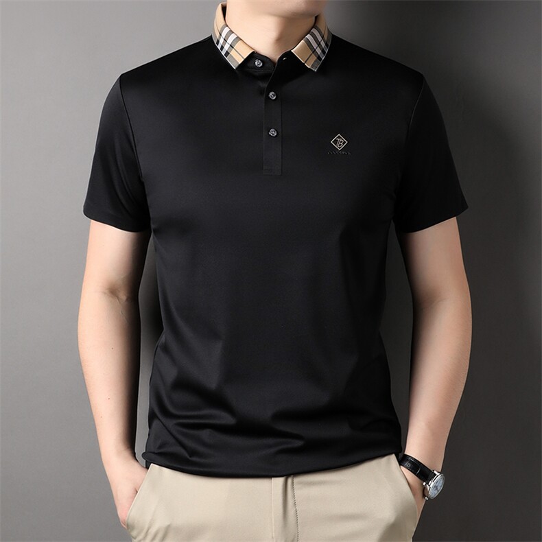 夏季新款保罗丅恤衬衫领衣服Polo衫中年商务男士短袖翻领半袖体恤,男装T恤,电商B212（原钱塘6029）