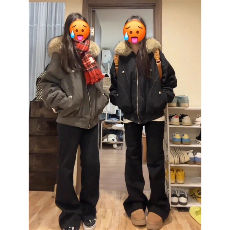 情侣毛领座山雕夹克棉服宽松外套加绒冬季保暖上衣G881特P110网图,男装夹克,电商B245