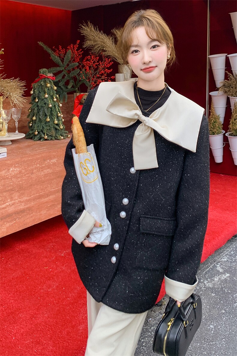 2025年冬季小香风90羽绒服210-6395-P255-K378中长款,女装羽绒服,浙宝210（原浙宝191）
