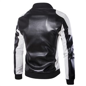 2021春秋季男士立领皮衣潮流 超大码皮衣外套M-5XL 1800-Y668 P85图片