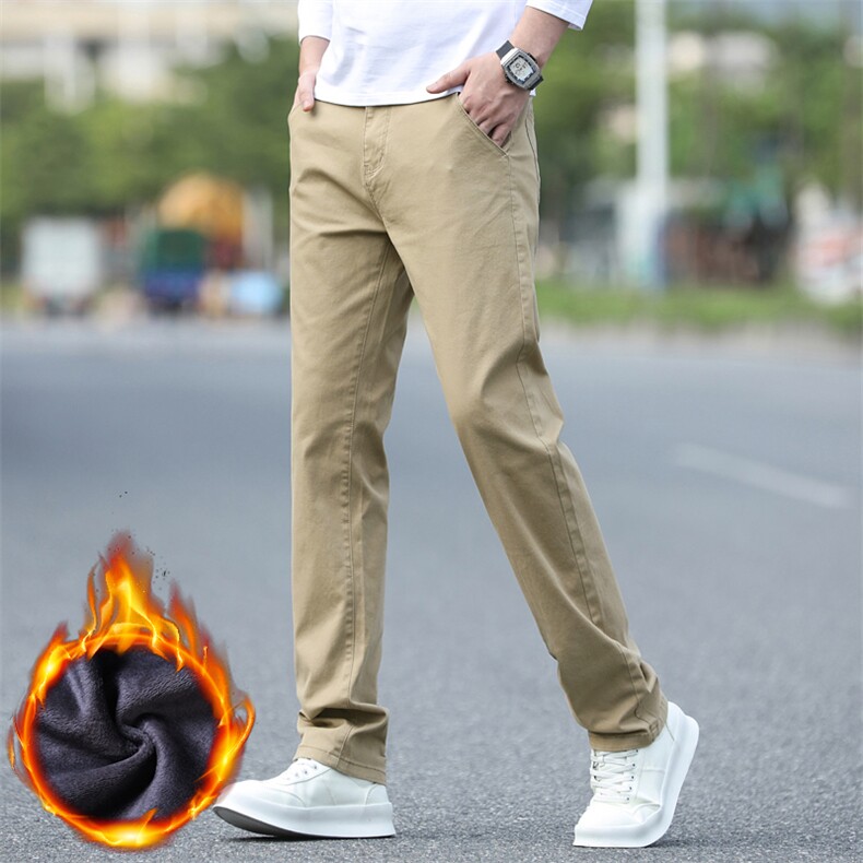 秋冬休闲裤男裤青年新款秋冬纯棉商务小西裤直筒男士长裤K001-P45，男装西裤，星座509