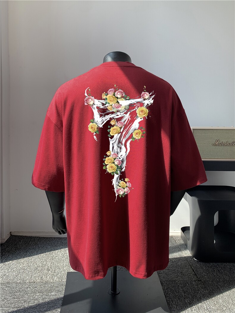 XZ809A/MBN01/P20/控38重磅印花美式复古圆领T恤,男装T恤,星座809A(原222-1)