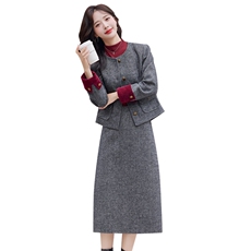 【bao款现货】2024秋冬时尚气质套装通勤简约穿搭小香两件套，女装套装/套裙，尚洛菲