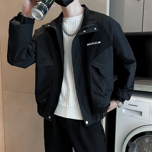 工装外套男新款潮流短款夹克衣服男士春秋款上衣图片