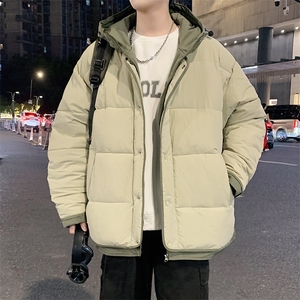 日系复古假两件连帽棉衣男冬季宽松情侣冬季棉服M0829-P103图片