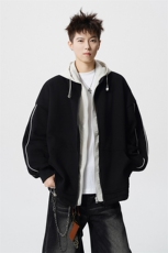8XL-M秋季假两件加厚卫衣男棒球服夹克风衣外套WY36P78，男装风衣，电商D206-1