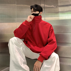 1360克重磅半拉链POLO衫50%棉50%涤纶大码M-5XL卫衣男WY77077P65，男装Polo衫，星座226-2